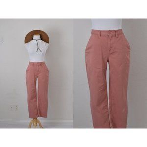 Salmon Pink Cotton/Polyester/Elastane Ankle Jeans | 28 waist‎